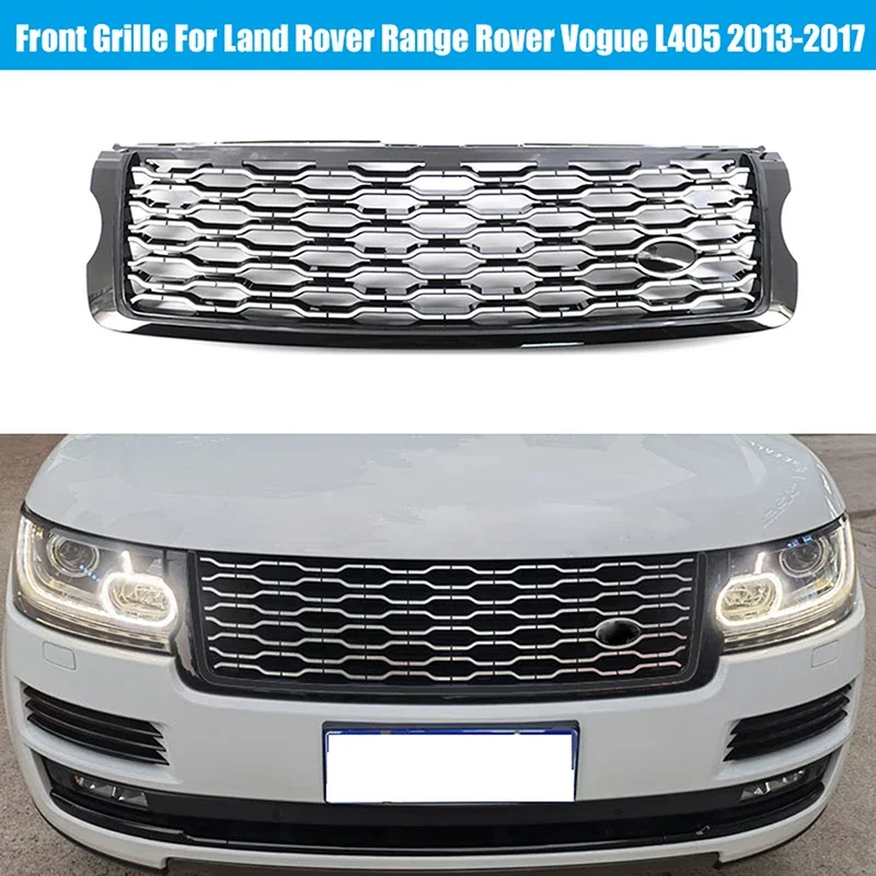 Car Front Bumper Grille LR055880 For Land Rover Range Rover Vogue L405 2013 2014 2015 2016 2017 Mesh Cover Grills Accessories