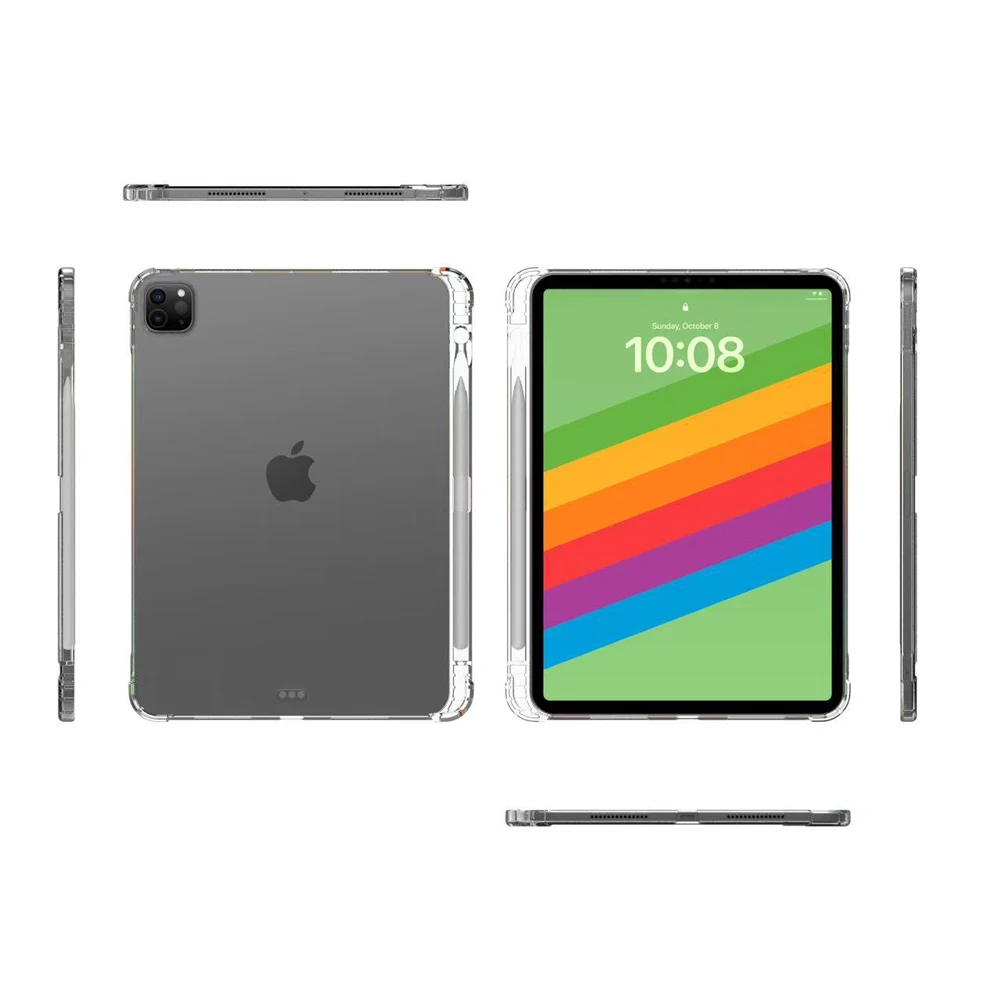 مع فتحة قلم غطاء من البولي يوريثان المقاوم للصدمات لجهاز iPad 11 A16 Air11 M3 2025 Pro 11 ''Air6 2024 10th 10.9 2022 جلد واقي ناعم