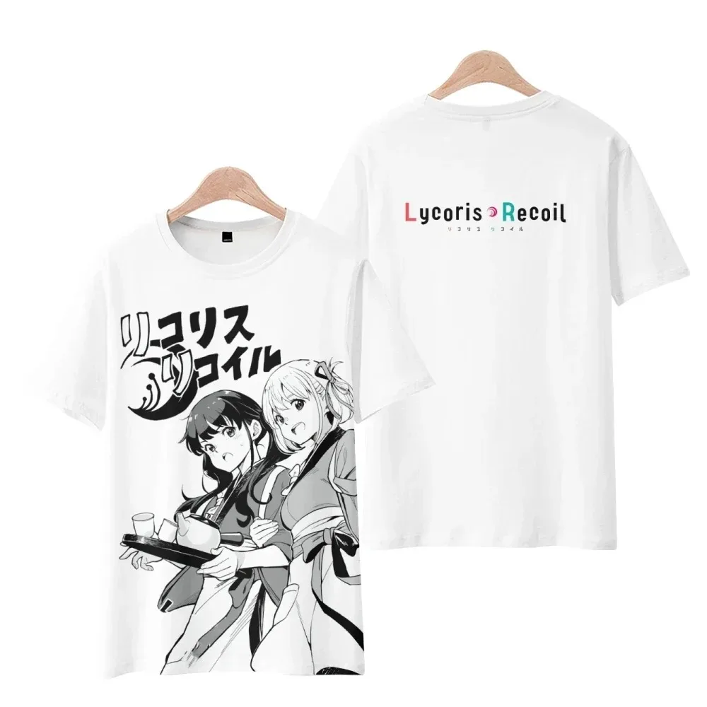 3D T-Shirt Lycoris Recoil for Men and Women, O-Neck, Short Sleeve, Funny, Summer, Nishikigi, Chisato Inoue, Takina, Graphic