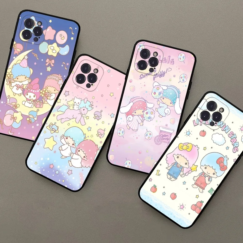 L-Little T-Twin S-Stars Phone Case For IPhone 16 15 14 11 12 13 Mini Pro XS Max Cover 6 7 8 Plus X Funda Shell