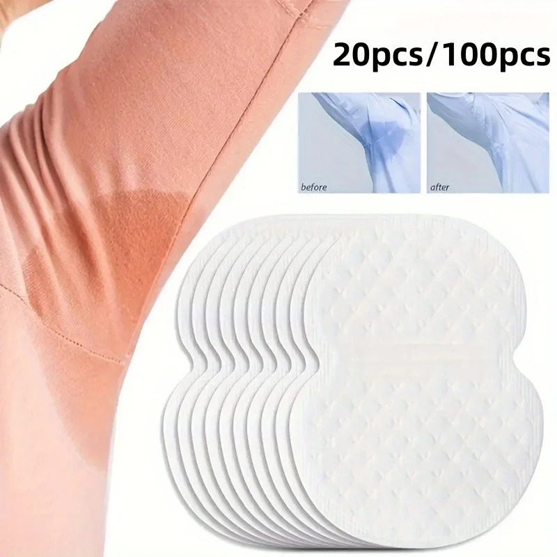 10/20/50/100pcs Almofadas Absorventes Unissex para Suor, Desodorantes de Verão, Almofadas Descartáveis Antitranspirantes para Axilas, Protetores Absorventes de Suor