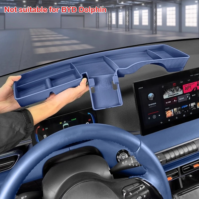 Multifunctional Instrument Panel Storage Tray For BYD Seagull Dolphin Mini Dolphin Surf Dashboard Screen Rear Storage Organizer