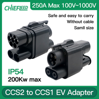 Chiefeed CCS2 To CCS1 DC EV Adaptor 250A Fast Charging Use for CCS1 Car Socke 200KW Charging Converter 300V~1000V