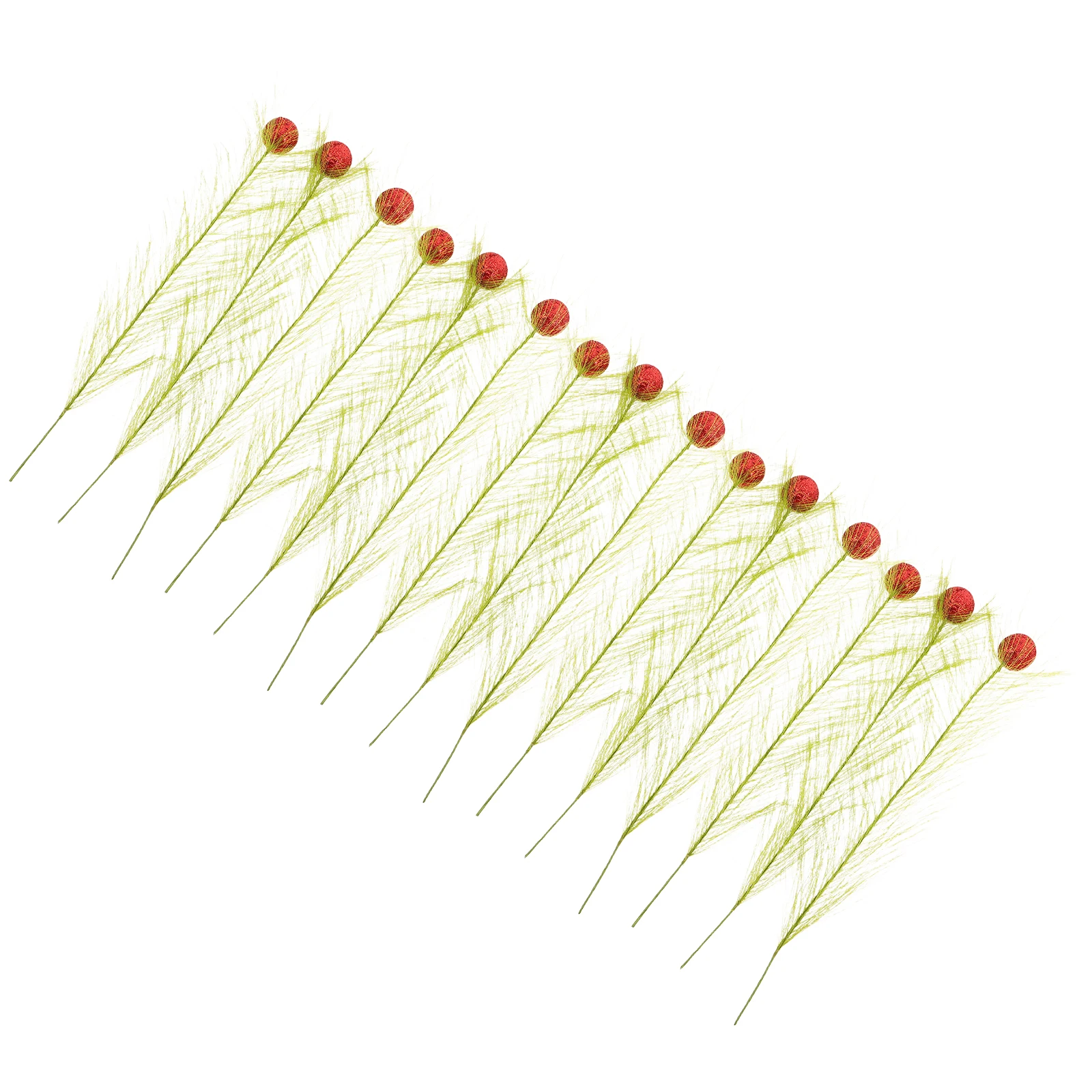 

30 Pcs Artificial Reed Plants Branch Indoor Flower Stems Wire Drawing Cloth Reeds Decoration