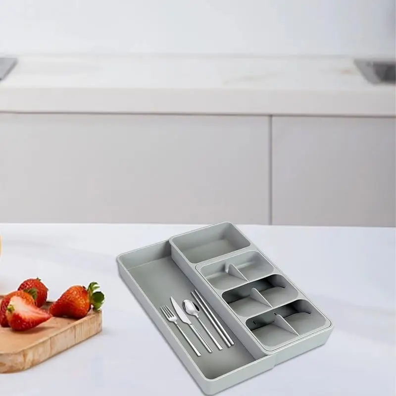 

Drawer compartment cutlery storage box Utensil Organizer Silverware Utensils Tray Holder For Small Drawer Caddy For Cutlery