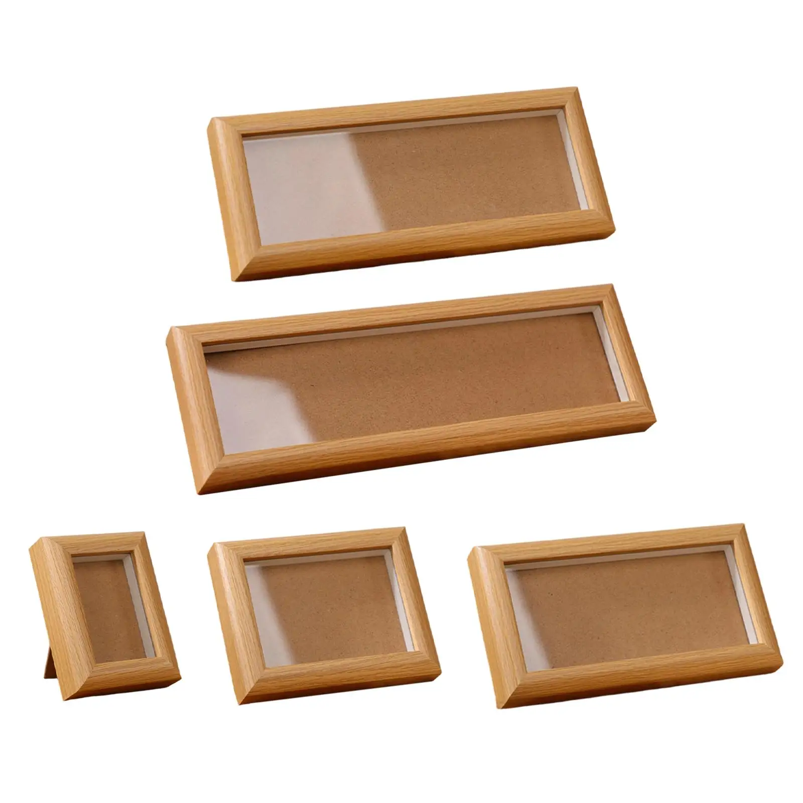 Multifunctional Photo Frame Plastic Glass Paper Picture Holder for Aesthetic Desk Decor and Living Room