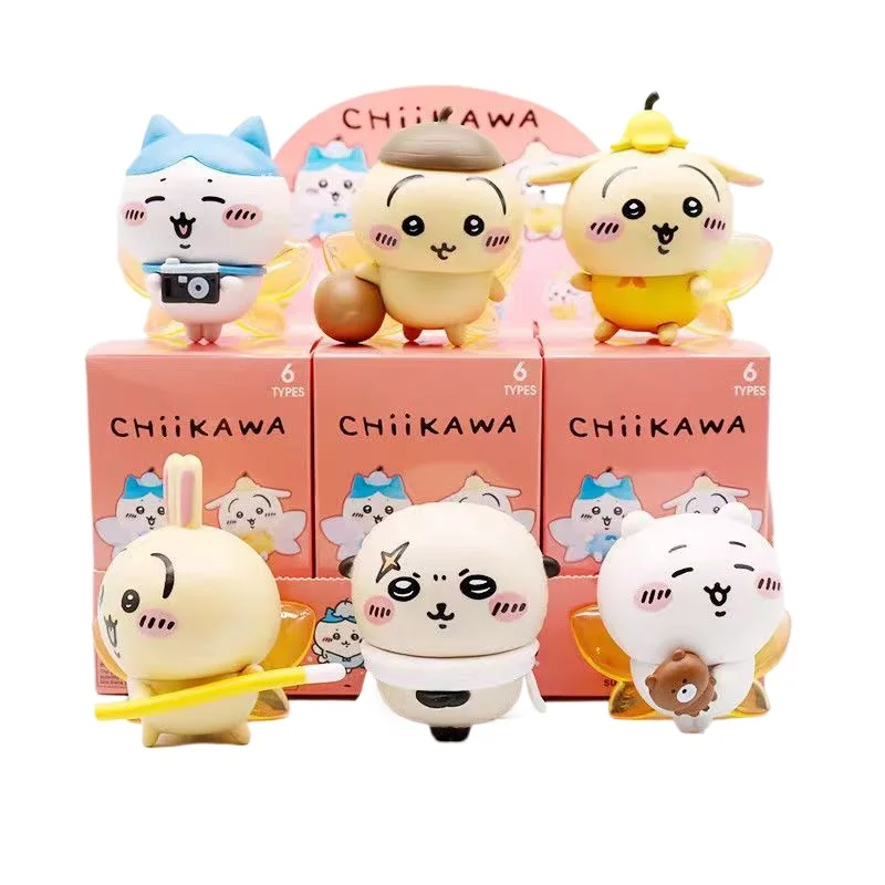 

Trendy Toy Chiikawa Pajama Series Face Change Hachiware Pendant Cute Funny Face Changeable Ornaments Toys Usaqi Friends Gift