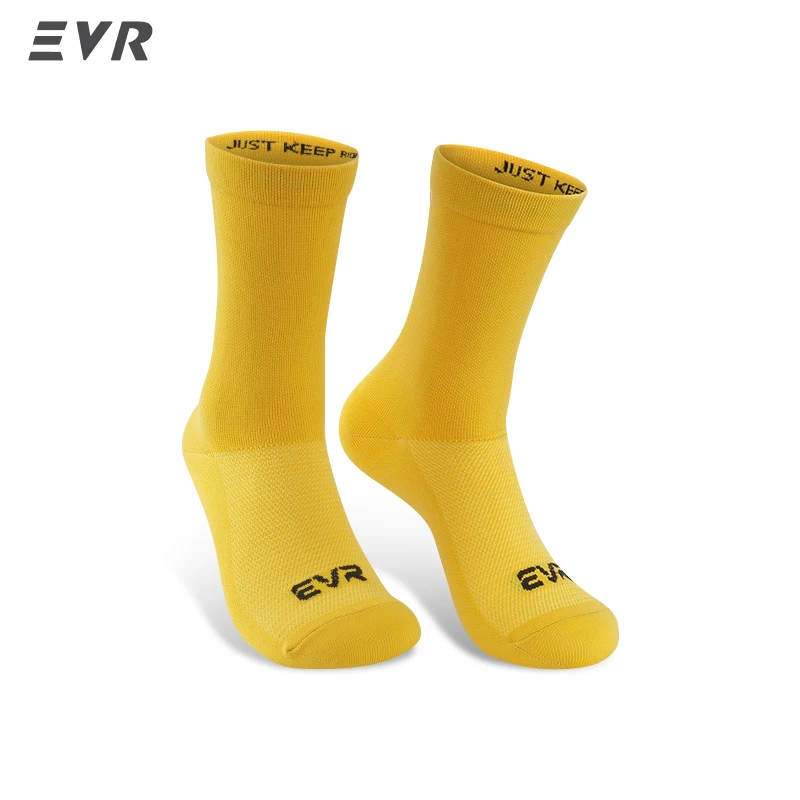 EVR Radsocken, professionelle Unisex-Radsocken für Rennrad, Mountainbike, Sportsocken, Strümpfe, hochelastisch, Zubehör für Laufen und Radfahren