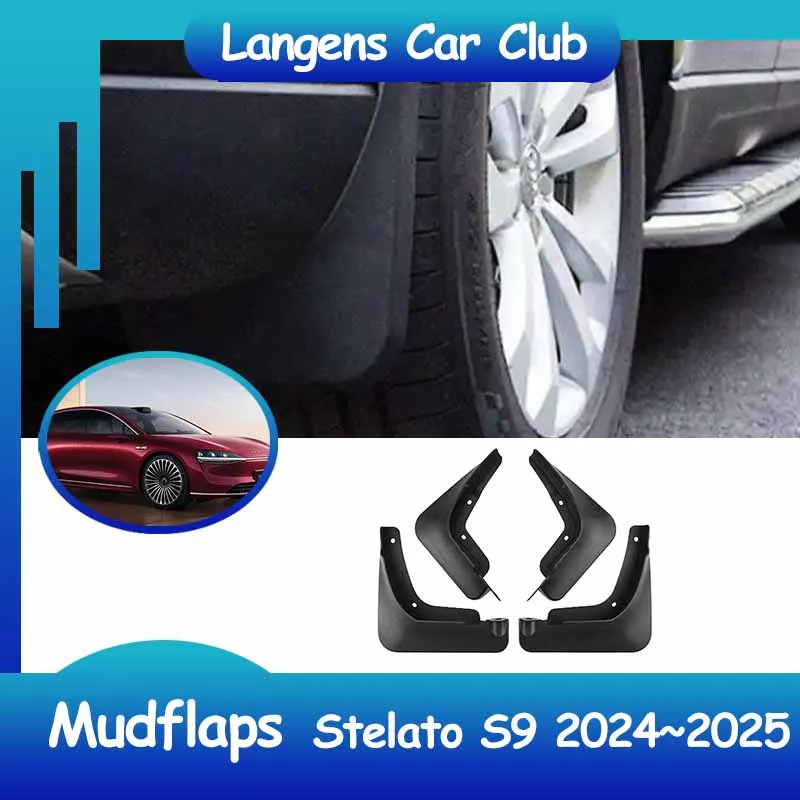 

4PCs Universal Car For Stelato S9 2024~2025 Mudflaps Fender Flares Fenders Splash Guard Wheel Protecti Mud Flap Exterior.