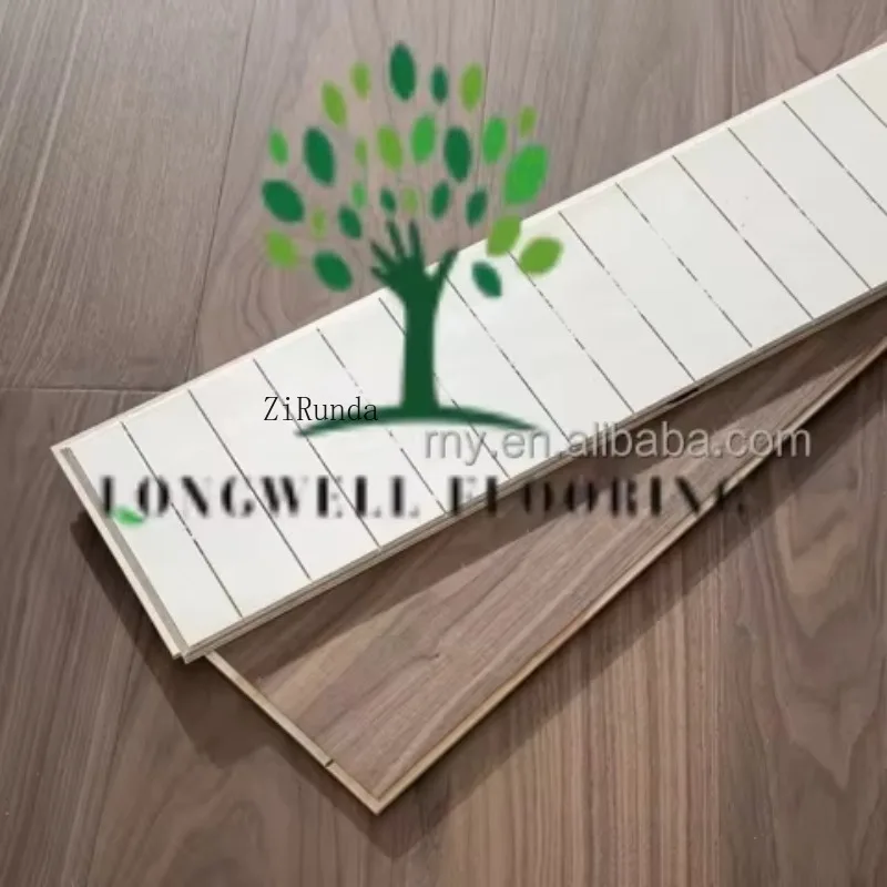 نسخة مخصصة من أرضية خشبية صلبة من خشب الجوز المتين الراقية وأرضية خشبية صلبة طبيعية لغرفة النوم الداخلية وأرضية خشبية هندسية