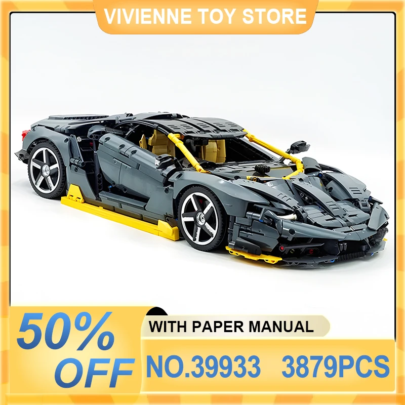 MOC-39933 Technical Centenario 1:8 Sports Car Hypercar Model Building Blocks Bricks Puzzle Assembly Children Toy Christmas Gift