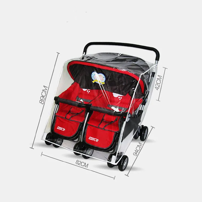 Infant Kinderwagen Regenmantel für Twins Baby Kinderwagen Regen Abdeckung Klar Kinderwagen Regenmantel Wind Staub Schild