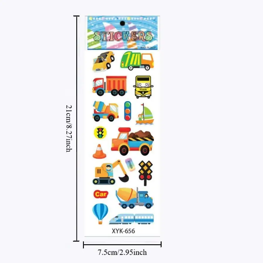 24Sheets Cute Stickers • 24Sheets Cute Furry Stickers • Including 3D Options,Letters,Numbers,Butterflies,Fish,Dinosaurs,Etc