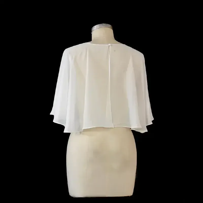 Manruixin senhoras jaqueta de casamento macia envolve chiffon capa encolher nupcial bolero curto xale e envoltórios noite casamento cobrir