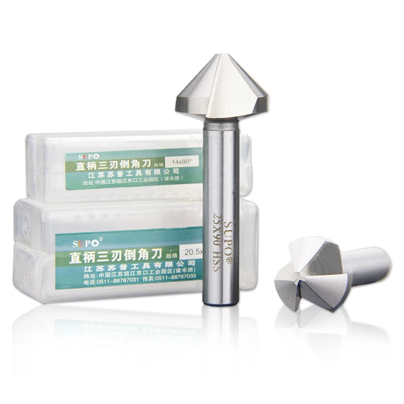 3 Flute HSS Countersink Drill 4.5-50mm Bit 90 Degree Chamfering Tools Cutter Wood Metal Hole Drilling Tool For Wood Steel