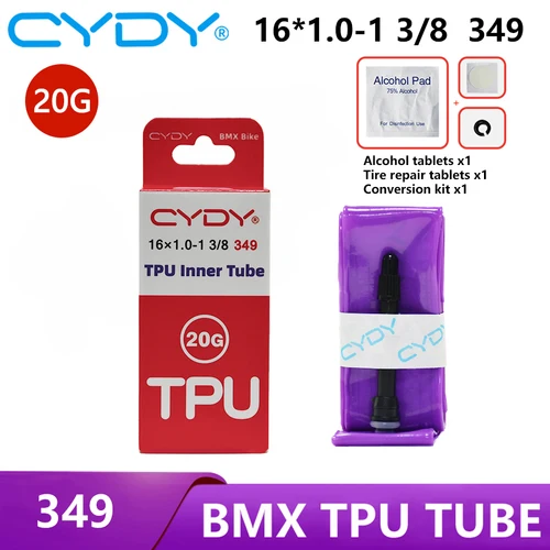 Imagen 2 del producto Cámara de tubo interior de bicicleta CYDY TPU 16 ”349 16x1,0,1 1/8, 1,1, 1 1/4, 1,4,1 3/8 válvula Presta neumático de bicicleta BMX pneu neumático de ciclismo