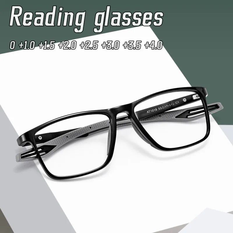 

Ultralight TR90 Sports Reading Glasses Unisex Men Presbyopic Eyeglasses Retro Anti Blue Light Clear Lens Eyewear Diopter 0~+4.0