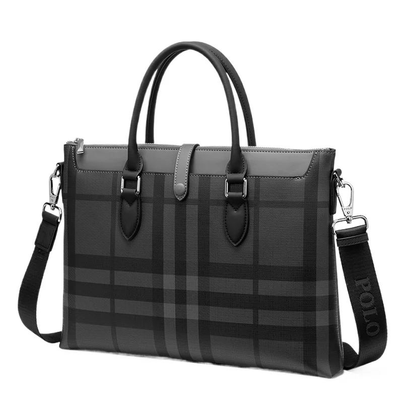 

*Briefcase Business trip Business handbag Large capacity fashion men's shoulder messenger bag Simple clutch bag