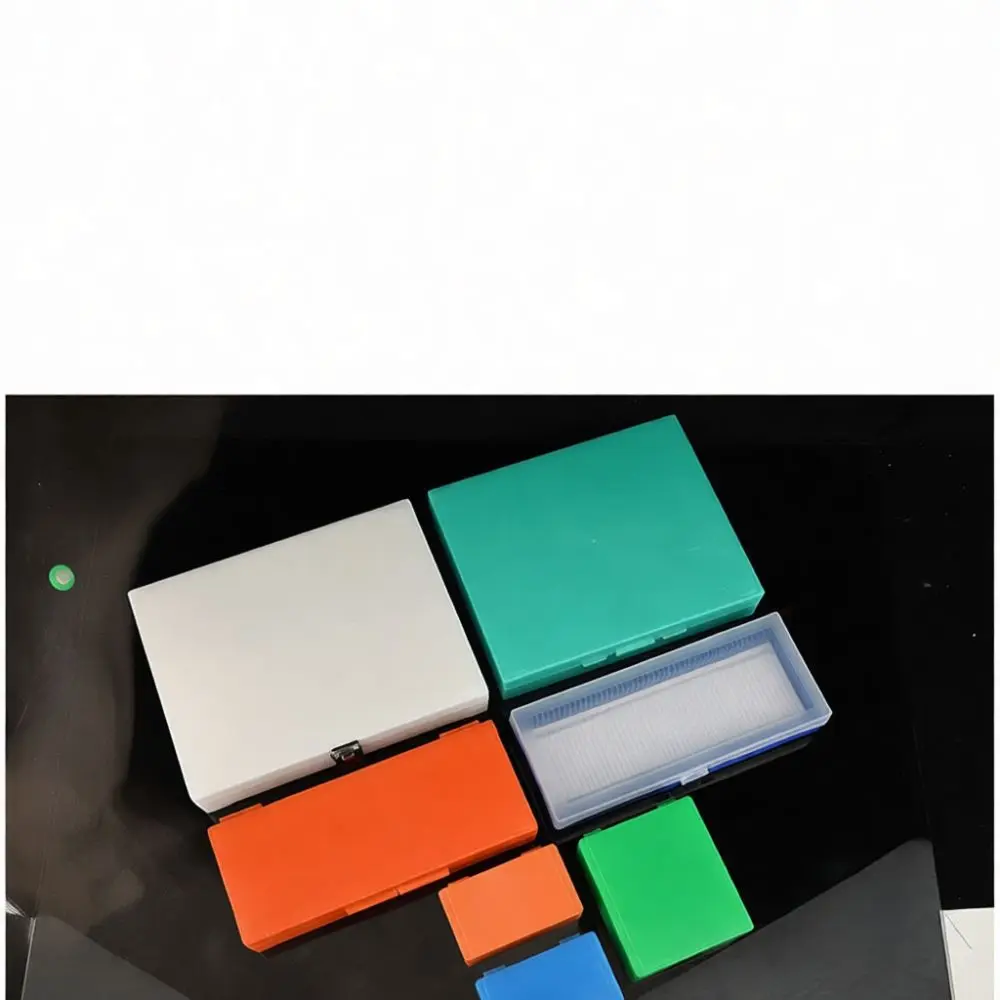 Microscope Slide Storage Box Organizer Laboratory Pathology Specimen Container Secure Buckle Case Biological Research Supplies