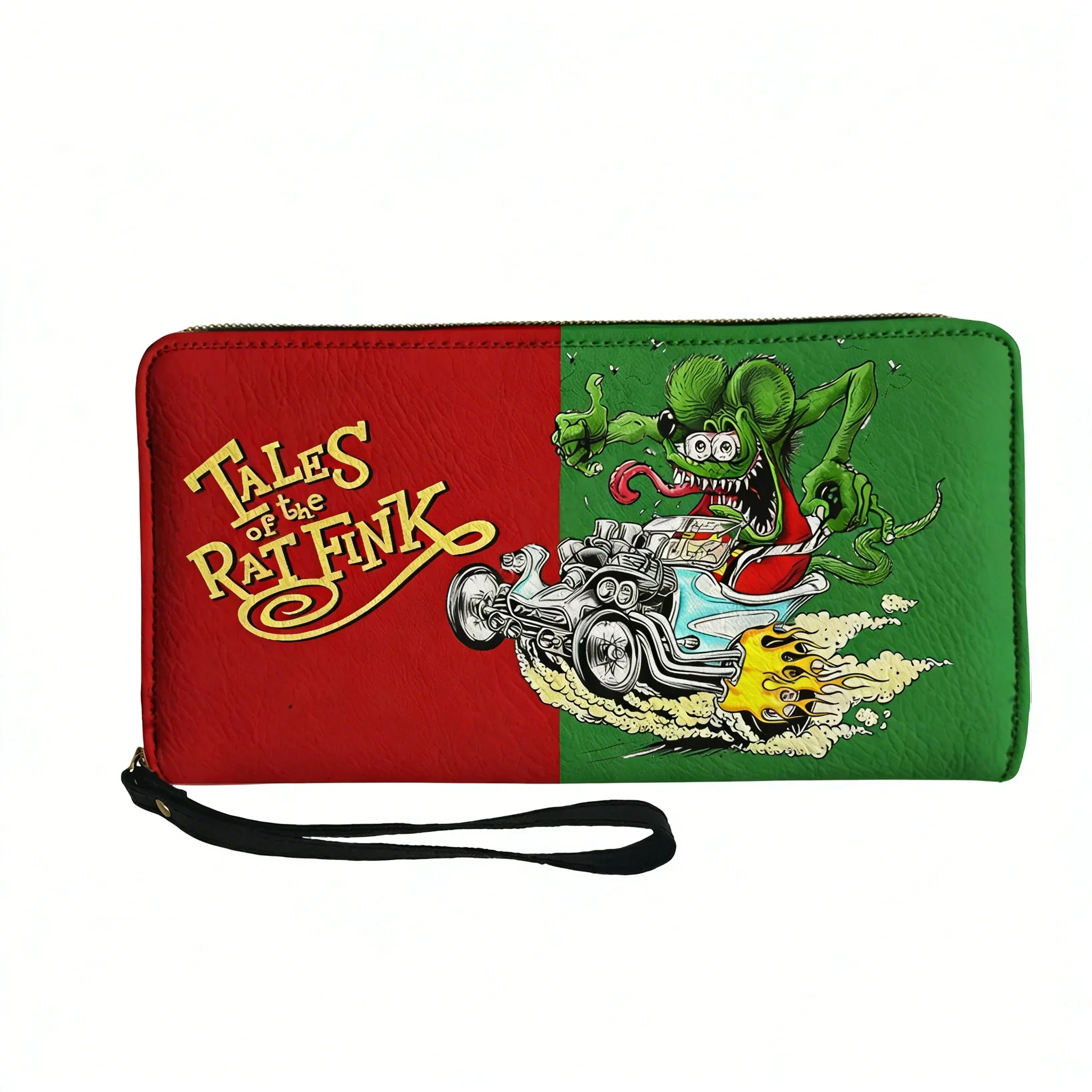 

Кошелек-портмоне Tales Of The Rat Fink на заказ, мужской, женский, подростковый, длинный кошелек на молнии, с двойным принтом, портативный кошелек, подарочная сумка