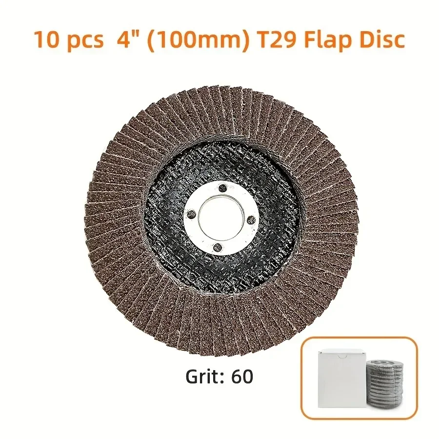 4 Inch Flap Disc 10PCS Angle Grinder Sanding Wheels Metal Stainless Steel Weld Rust Removal Polishing Disc Heavy Duty Zirconia Alumina Abrasive Grinding Wheels Rust Paint Stripping Deburring Surface Finishing Discs Home Care Tool Kit Set Plus Pro Safe view 6