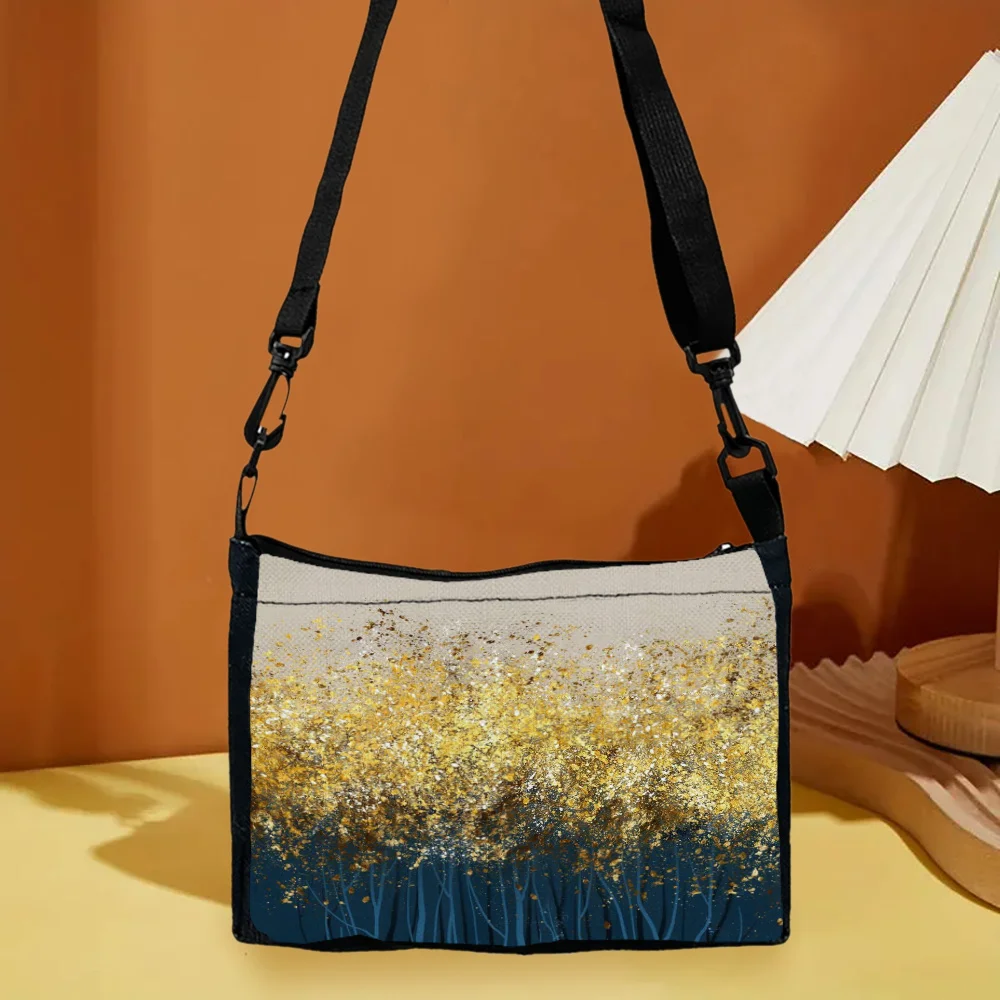 

Сумка через плечо на одно плечо с креативной росписью и застежкой-молнией, моющаяся вручную, регулируемые лямки, для прогулок и подарков