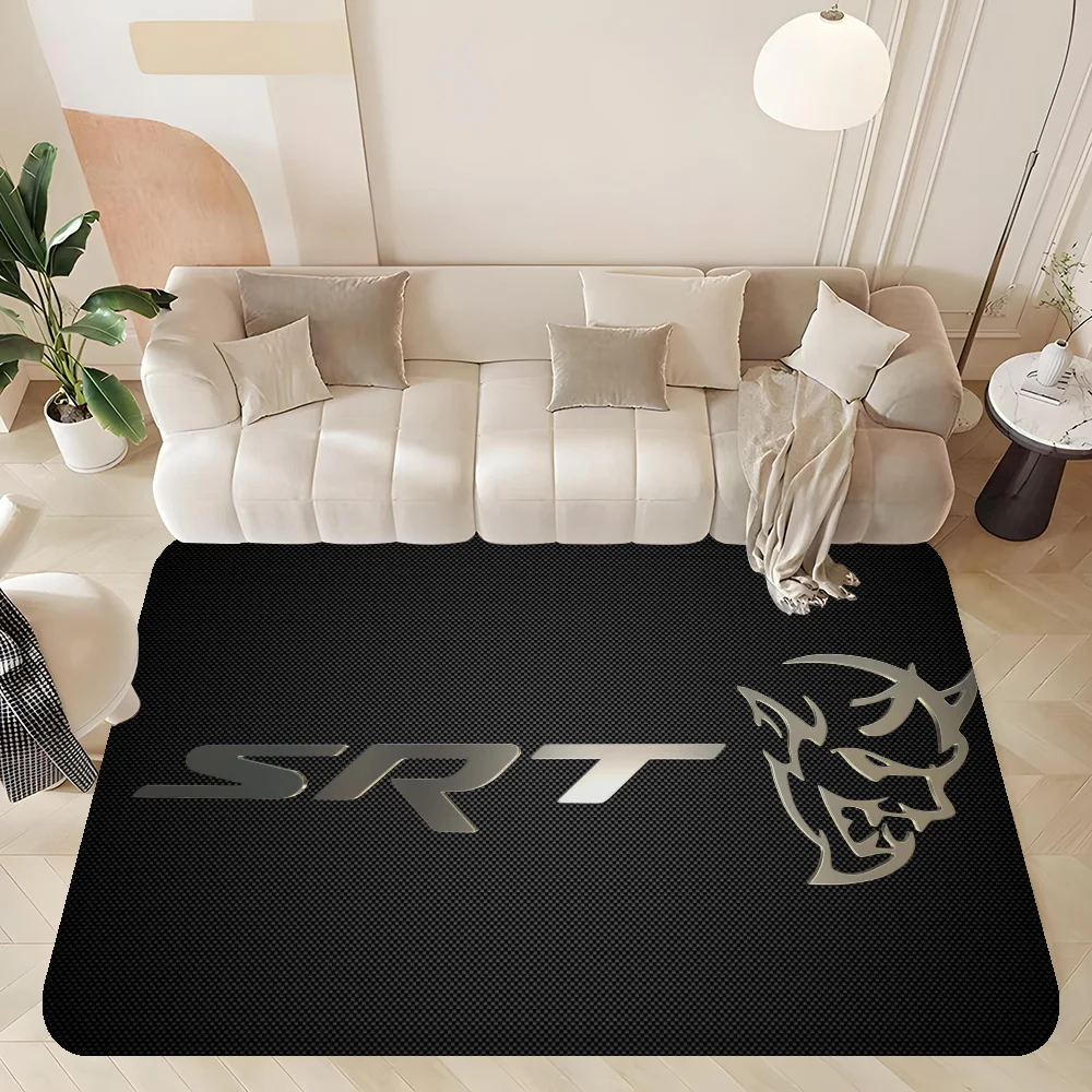 SRT Hellcat Demon Dodge Challenger Car Racing Room Mats Retro Multiple Choice Living Room Kitchen Rug Non-Slip Welcome Rug