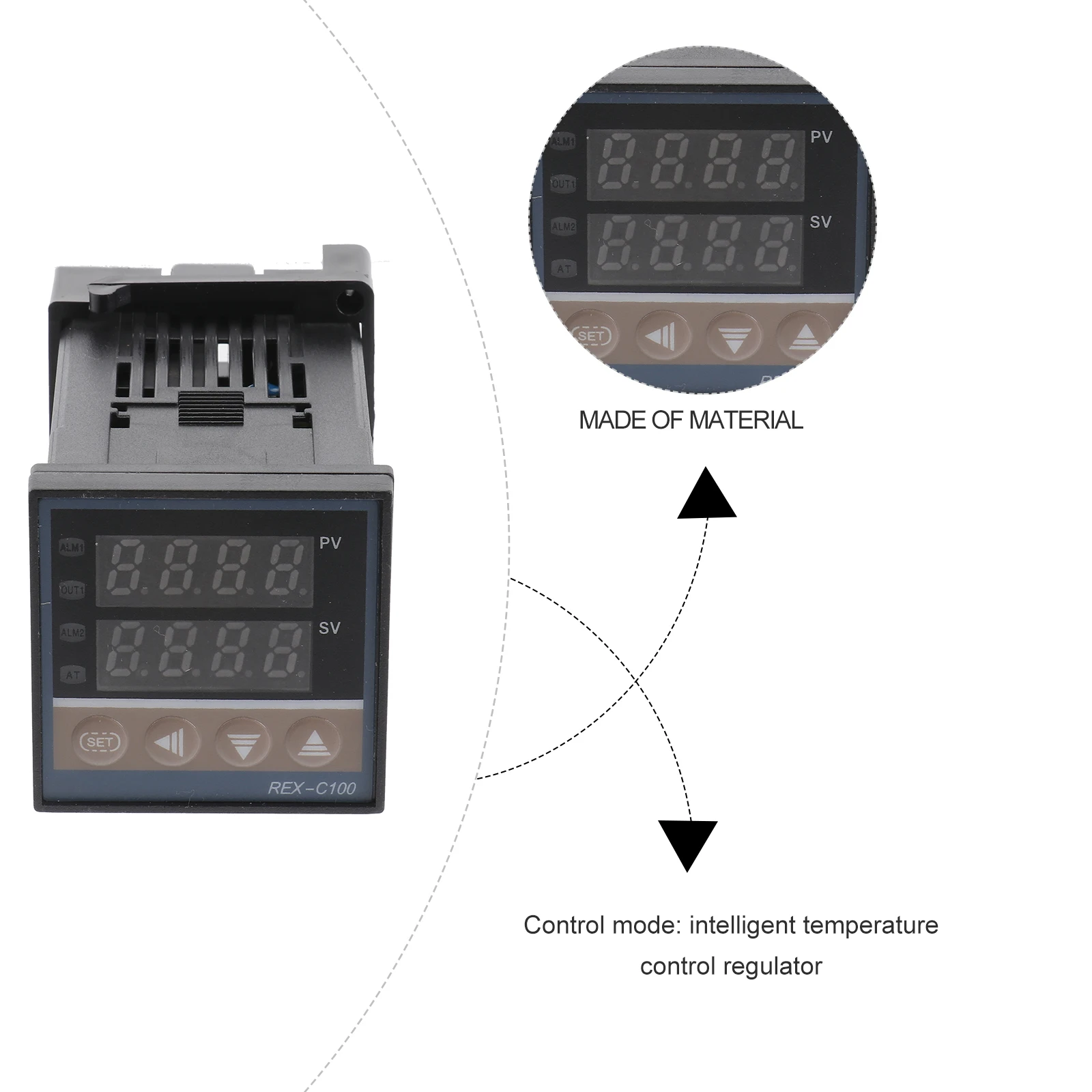 4Pcs Digital Thermostat Temperature Controller - Ssr Output K Type Thermocouple Sensor Display Accurate