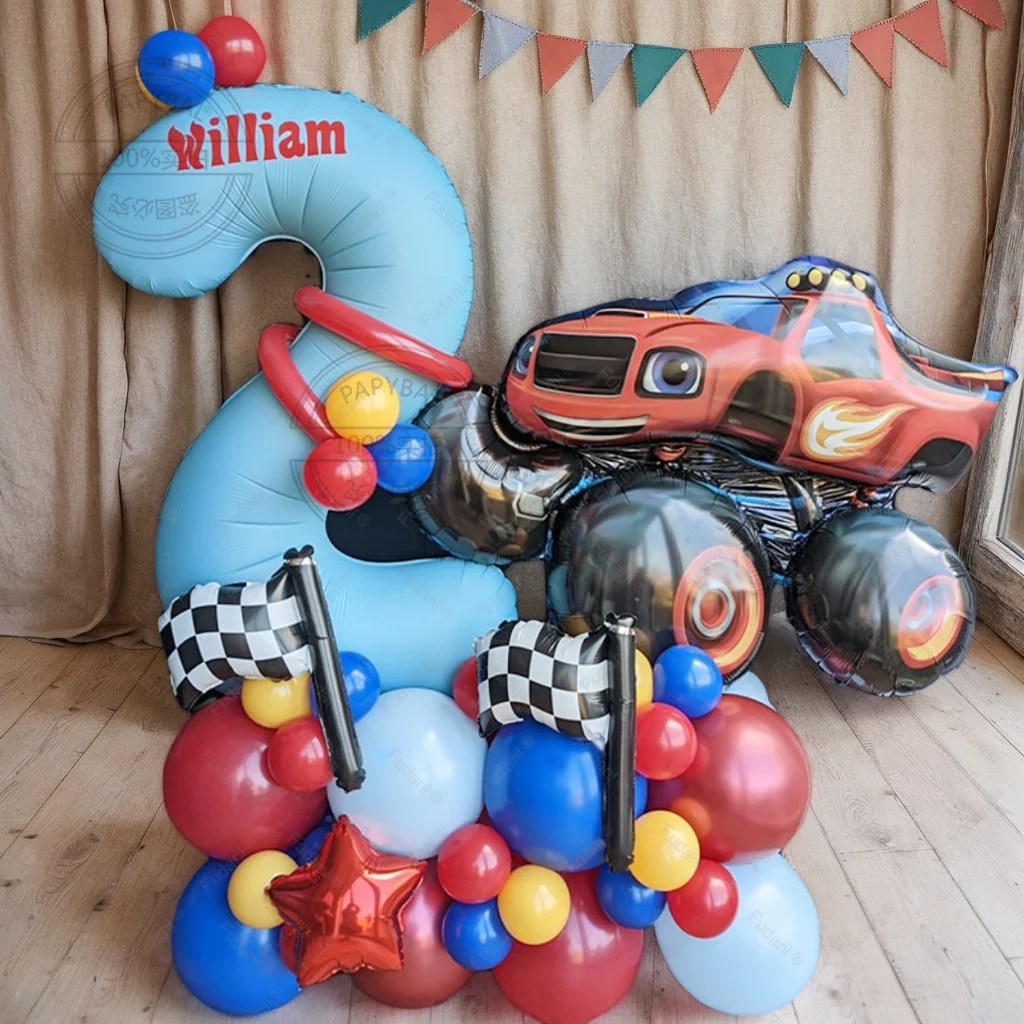 45 قطعة الحريق الوحش موضوع حفلة عيد ميلاد الديكور الأولاد المفضلة لعبة استحمام الطفل لوازم الهيليوم Globos الجنس تكشف