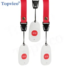 Topvico SOS pulsante antipanico RF 433mhz pulsante di emergenza allarme per anziani portachiavi Controller anziani GSM WIFI sistema di allarme domestico