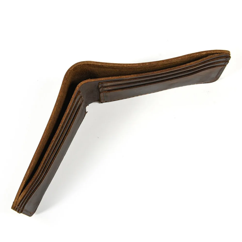 محفظة قصيرة ريترو جديدة أنيقة قسط الرجال الجلود 20% خصم المحفظة الأولى متعددة الاستخدامات طبقة بسيطة جلد البقر تغيير حقيبة في المحمولة