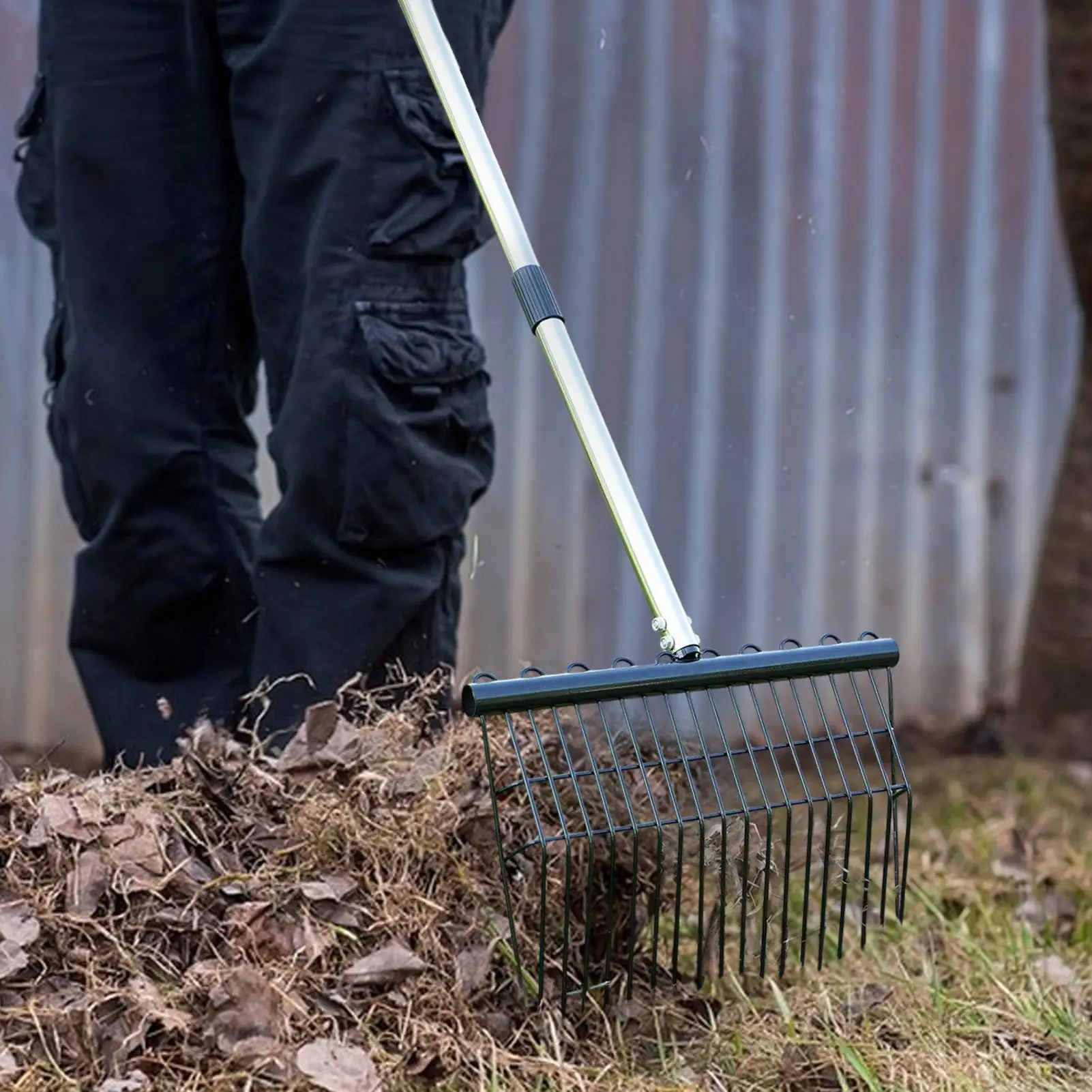 

Ручные грабли, садовый инструмент, садовые грабли из нержавеющей стали с длинной ручкой, культиватор для прополки, эргономичный кошачий туалет, совок для курицы