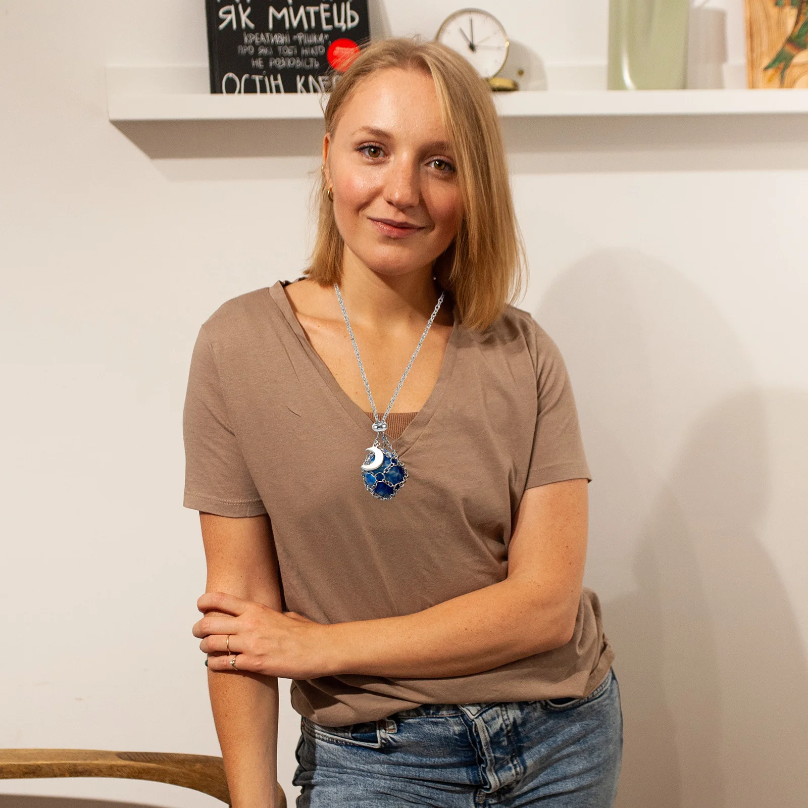 

Прочный держатель для ожерелья с кристаллами, клетка, простой очаровательный дизайн, комплект стилей наряд, женское ожерелье-держатель с кристаллами для камней