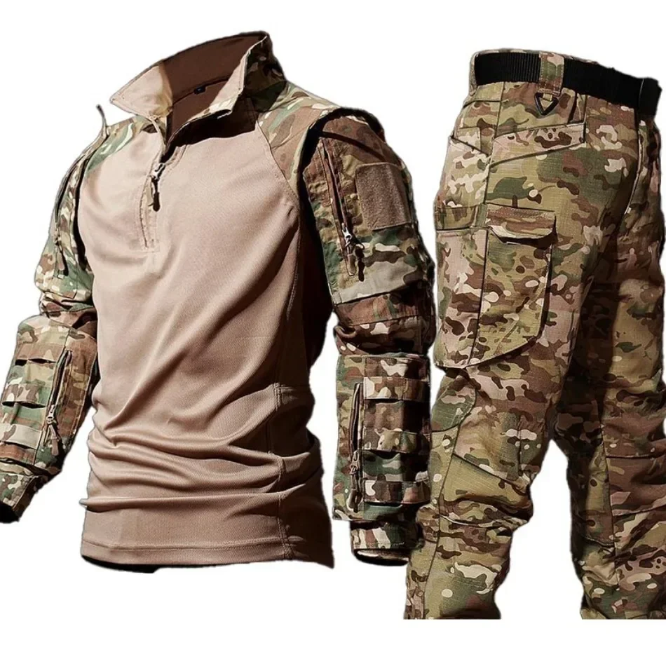 Outdoor Camo Anzüge Taktische Uniform Training Sets Arbeitskleidung Cargo Hosen Tactic Armee Kampf Shirts Jagd Kleidung Tragen-wider – Detail 14