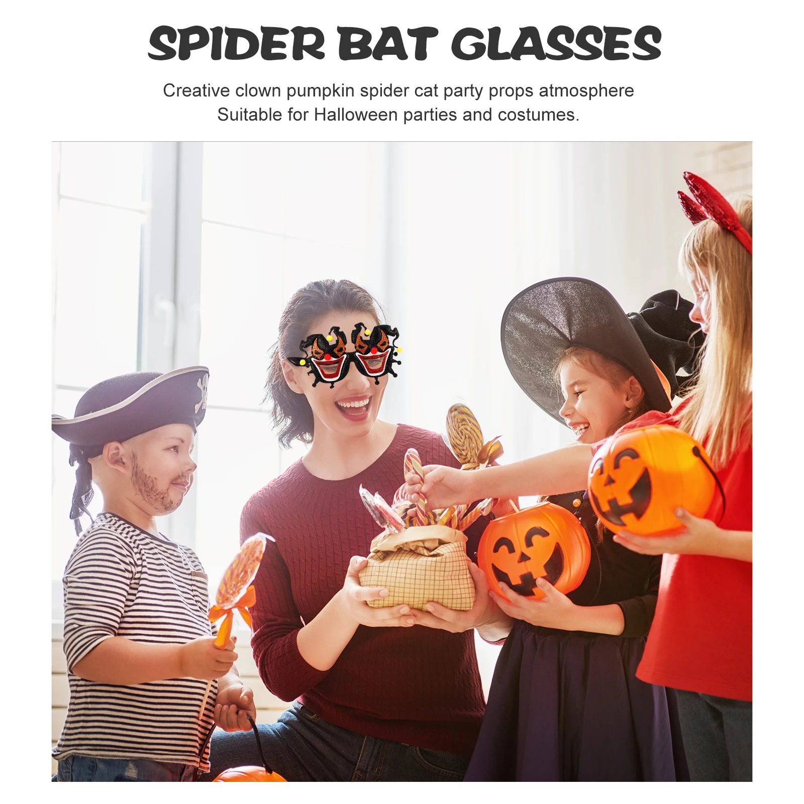 

1 Pair Eyeglasses Party Costume Glasses Props Funny Halloween Themed Glasses For Cosplay Prank Decor Accessories Funny Eyewear