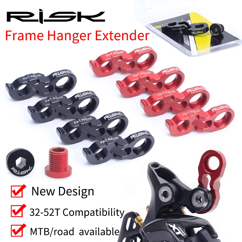 RISK Bicycle Rear Derailleur Hanger Extension Road MTB Mountain Bike Cycling Frame Gear Tail Hook Extender Convertor Adapter