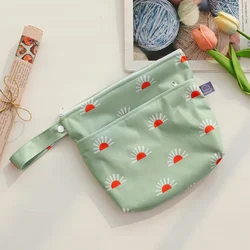 HappyFlute New Fashion Pattern Two Pocket Zipper Design 100%Polyester Fabric Multi-purpose Use Baby Waterproof Diaper Bag