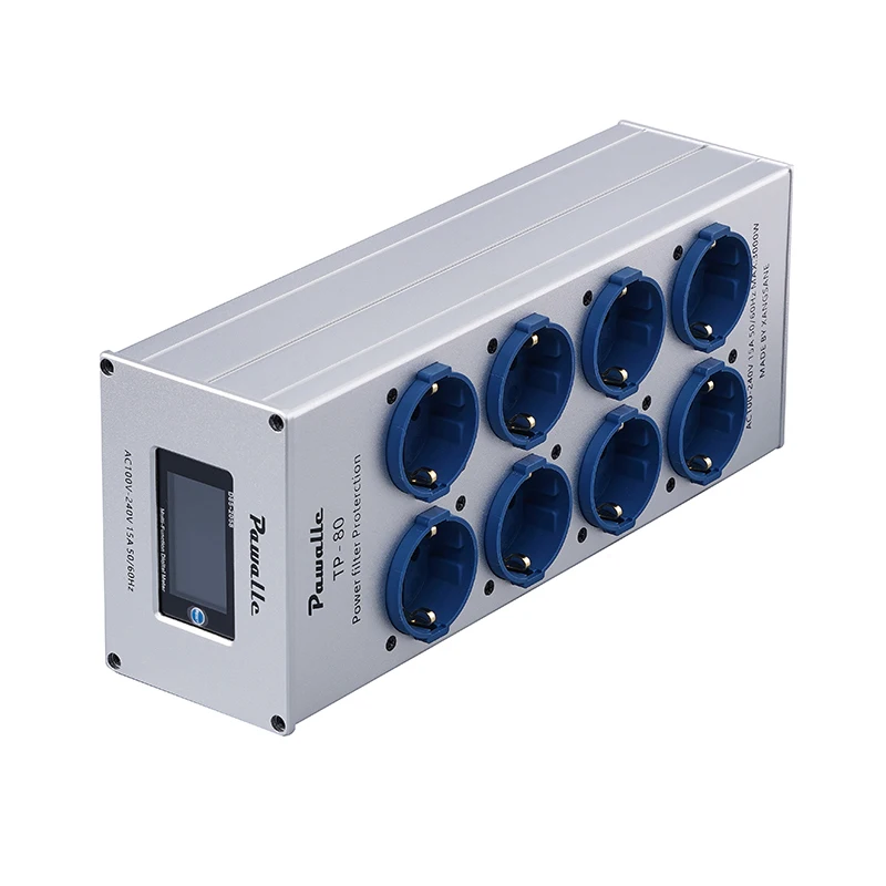 Pawalle tp80 power filter socket EU pure copper gold-plated socket with noise reduction and surge prevention