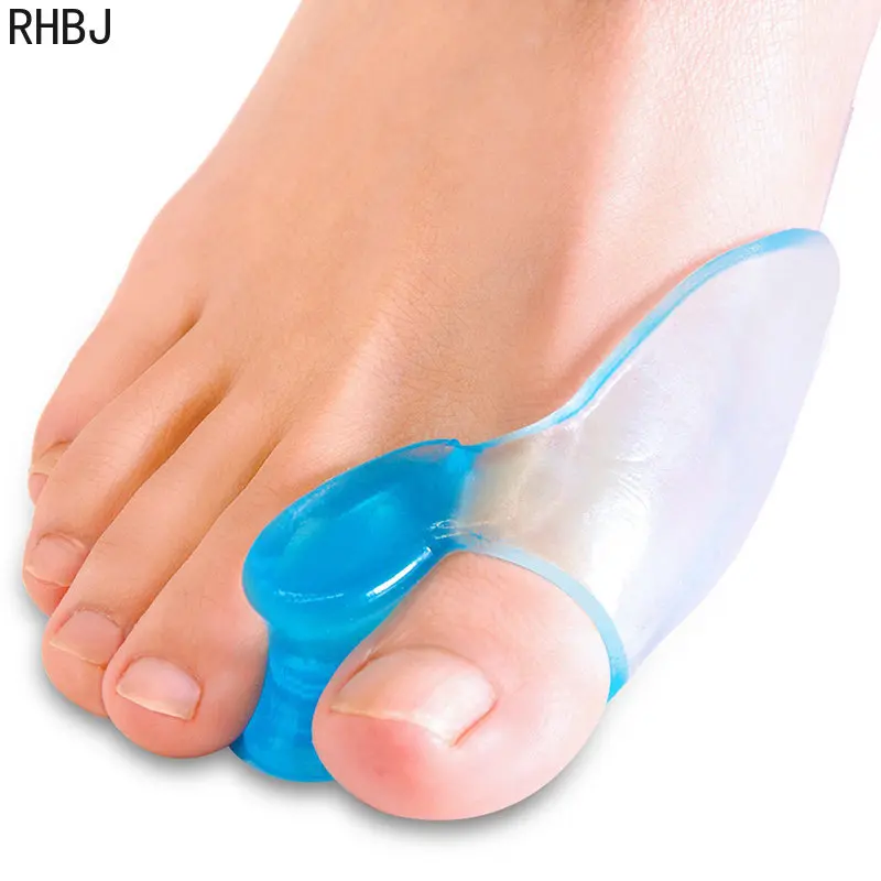 Corrector de pulgar de Gel de silicona para juanete, separador Protector de Hallux Valgus, alisador de dedos, herramienta de cuidado de los pies, 2