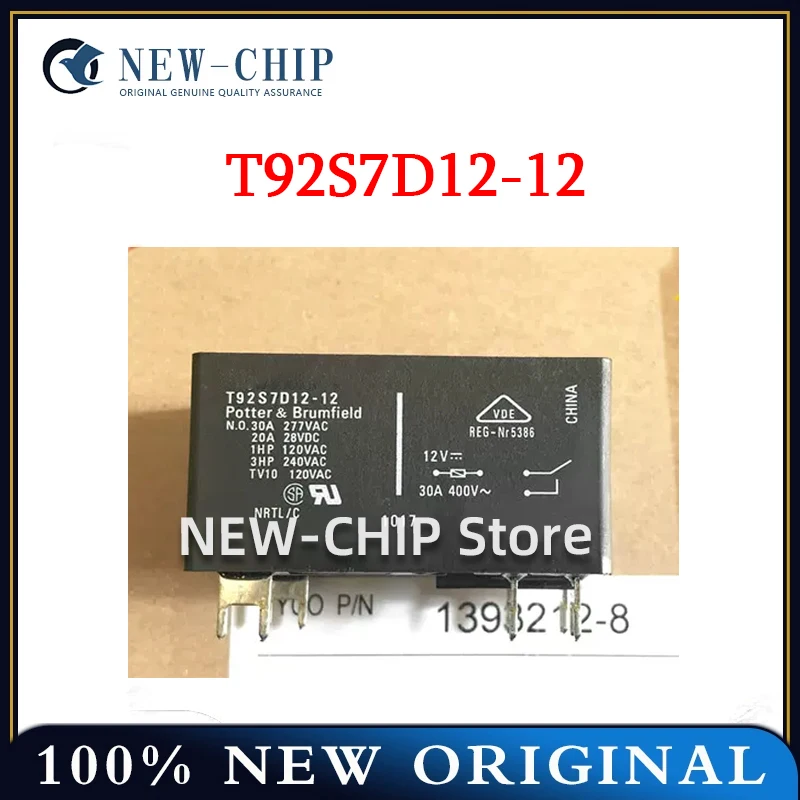 

2PCS-50PCS/LOT T92S7D12-12 T92S7D12 12VDC 30A DIP-6 New Original