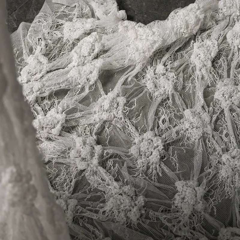 White Crinkled Sheer Lace Soft - Home Fashion Textiles recension och pris