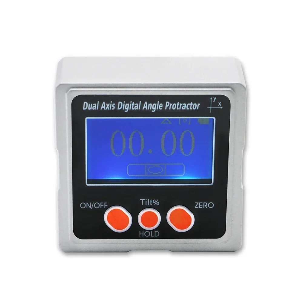 Aluminum Alloy Digital Bevel Box Dual Axis Digital Angle Gauge Finer With 3- Sides Magnets Angle Meter Digital Angle Gauge