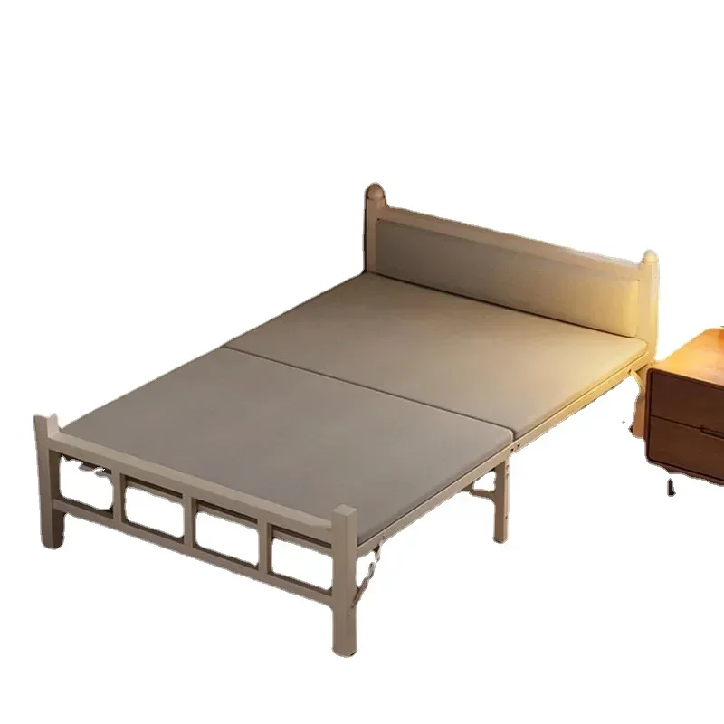 Nordic Scandinavian Luxury Iron Frame Foldable Bedroom Hotel Lobby Easy Assembly Sturdy Frame Baby Infant Beach Poolside