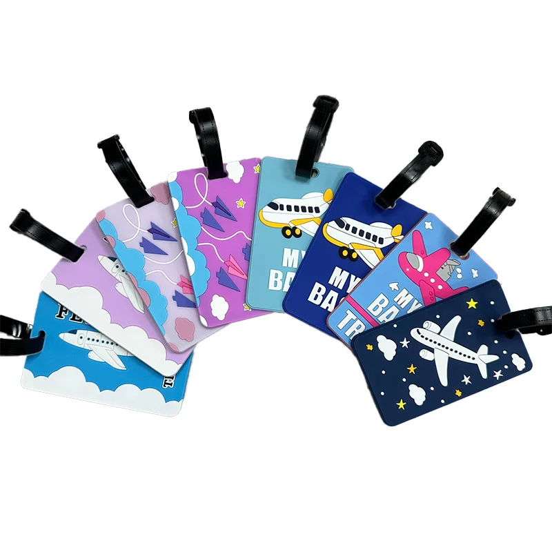 

Cartoon Cute Luggage Tag PVC Luggage Tags Suitcase Tag Boarding Pass Name Id Address Lable Travel Tag Travel Accessories