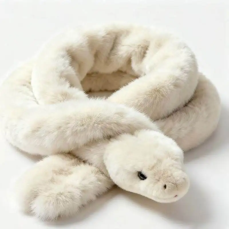 Plush Snake Scarf Thickened Warm Faux Fur Neck Wrap Fashion Winter Autumn Cycling Coldproof Soft Cozy Adult Accessory