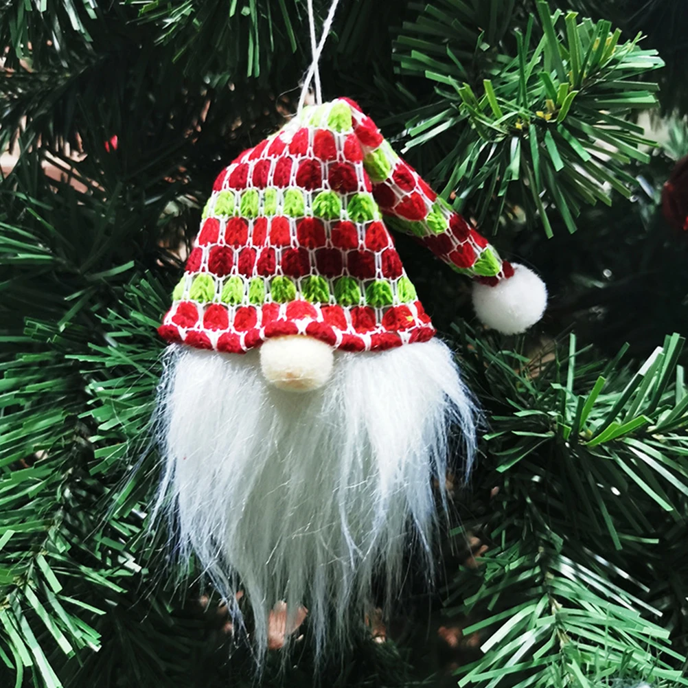 

6pcs Christmas Gnome Hanging Wine Bottle Covers Party Ornament Pendant Xmas Decoration Holiday Banquet Gift