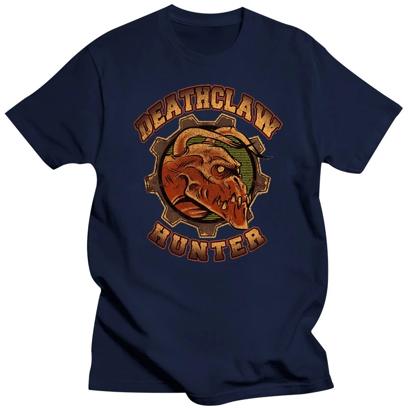 Deathclaw Hunter T-shirt Men Tops Tees Cotton T Shirt Vintage Gear Tshirt Mens Cartoon Clothing Dinosaurs Mutant