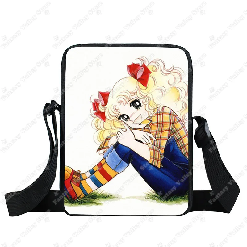 Candy Candy Anime Crossbody Bags 90s Vintage Cartoon Women Handbag Shoulder Bag Portable Storage Bag Book Bags Cute Clutch Gift