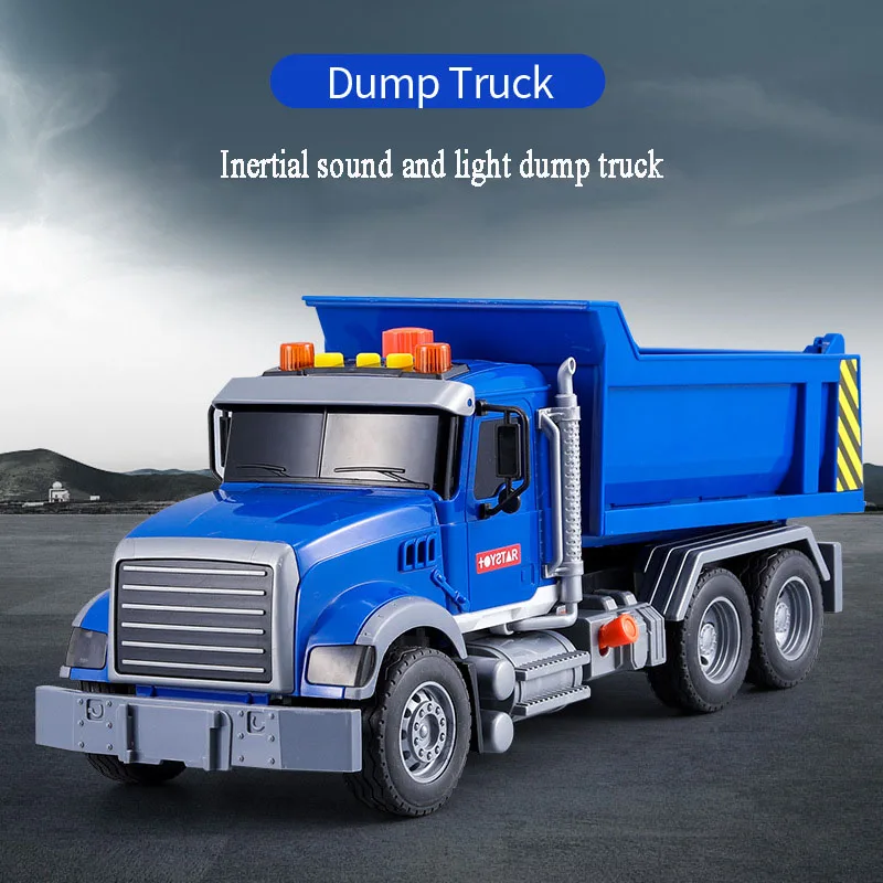 

Large Dump Truck Model High Simulation City Engineering Vehicle Sound And Light Pull Back Car Toy Boy Child Educational Gift