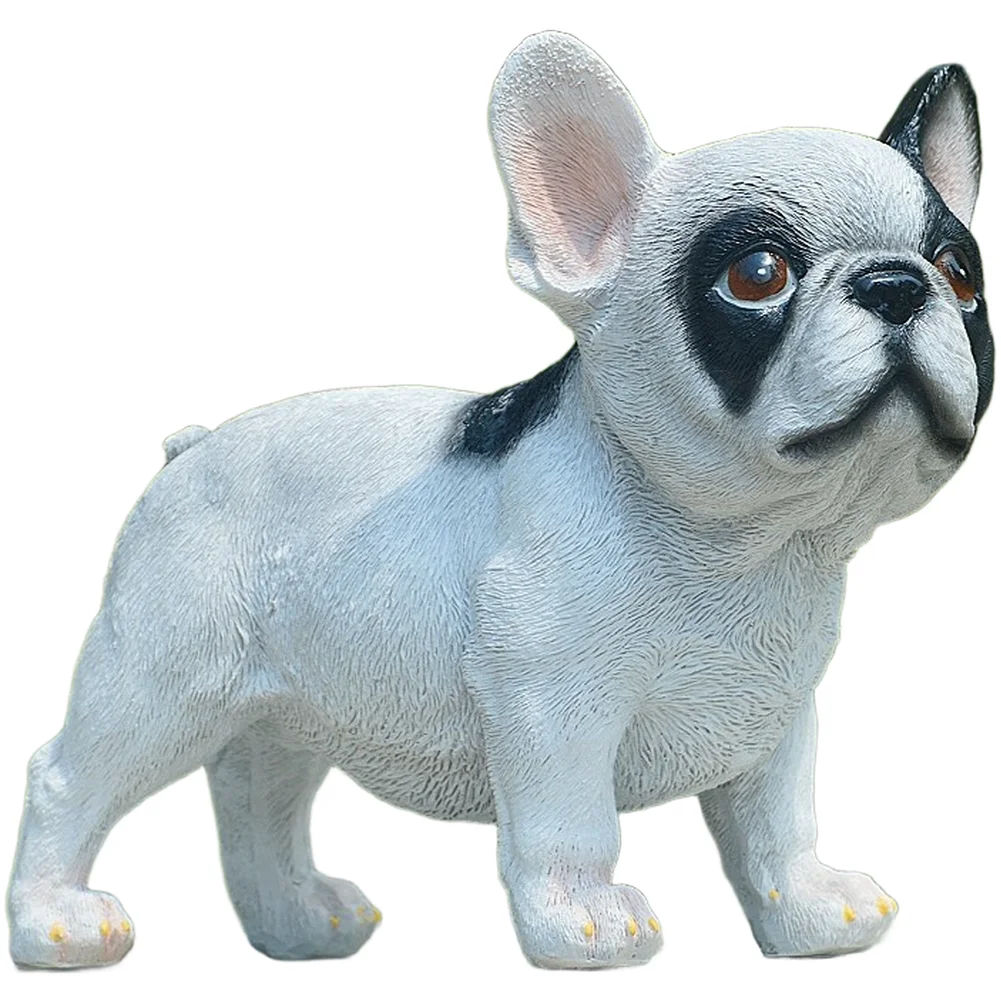 Resin Dog Figurine Animal Statue for Desk Shelf Tabletop Decor Standing Sitting Pose Small Pet Model Home Resin Ornament